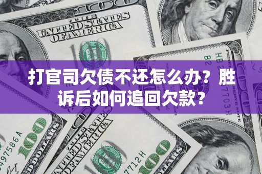 武汉打官司欠债不还怎么办？胜诉后如何追回欠款？