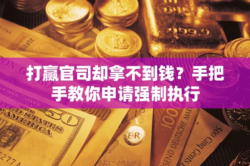 武汉打赢官司却拿不到钱？手把手教你申请强制执行