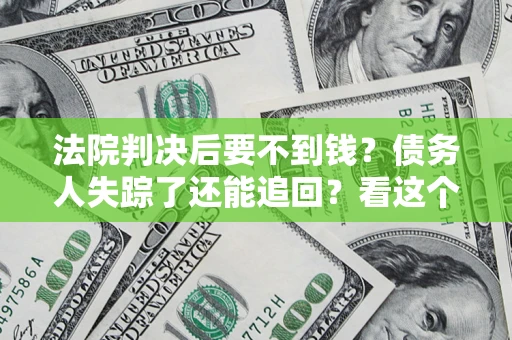 武汉法院判决后要不到钱？债务人失踪了还能追回？看这个方法！