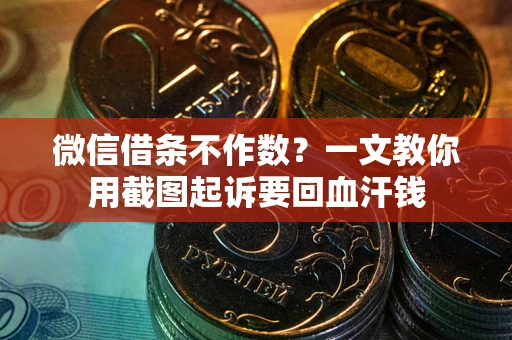 武汉微信借条不作数？一文教你用截图起诉要回血汗钱