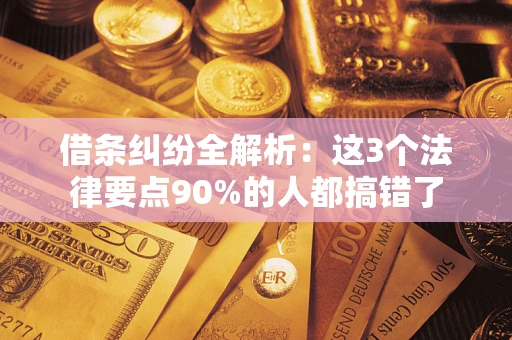 武汉借条纠纷全解析：这3个法律要点90%的人都搞错了