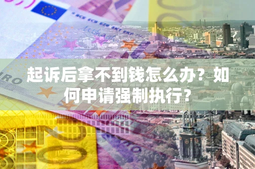 武汉起诉后拿不到钱怎么办？如何申请强制执行？