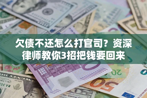 武汉欠债不还怎么打官司？资深律师教你3招把钱要回来