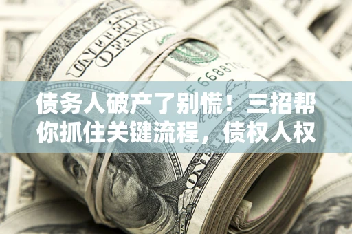 武汉债务人破产了别慌！三招帮你抓住关键流程，债权人权益不再缩水