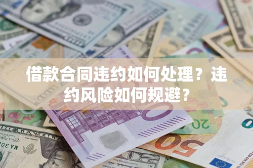 武汉借款合同违约如何处理？违约风险如何规避？