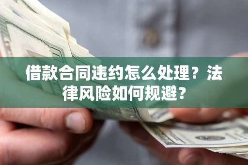 武汉借款合同违约怎么处理？法律风险如何规避？