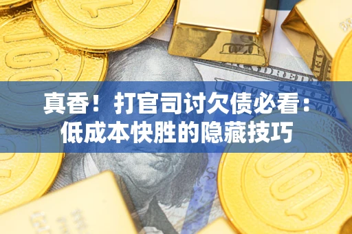 武汉真香！打官司讨欠债必看：低成本快胜的隐藏技巧