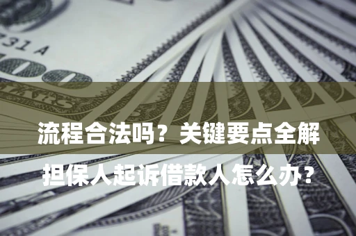 武汉

担保人起诉借款人怎么办？流程合法吗？关键要点全解析
