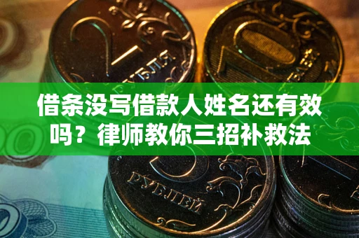 武汉借条没写借款人姓名还有效吗？律师教你三招补救法
