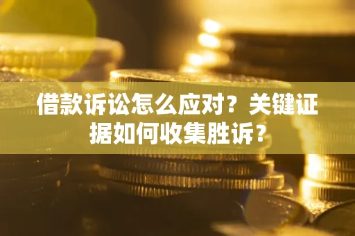 武汉借款诉讼怎么应对？关键证据如何收集胜诉？